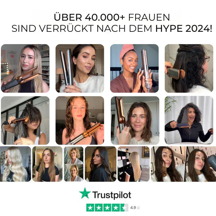 Doodlo 2in1 Haarglätter & Lockenstab – Glätteisen mit Temperaturregelung für alle Haartypen