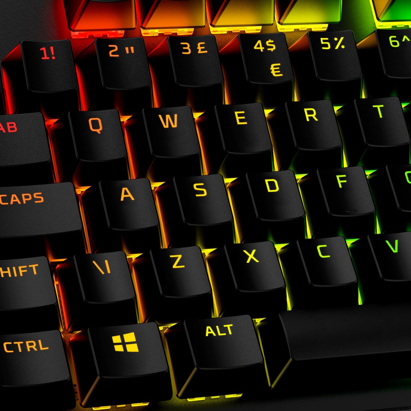 HyperX PBT Tastenkappen-Set – Komplettes Keycap-Kit mit Leuchteffekt