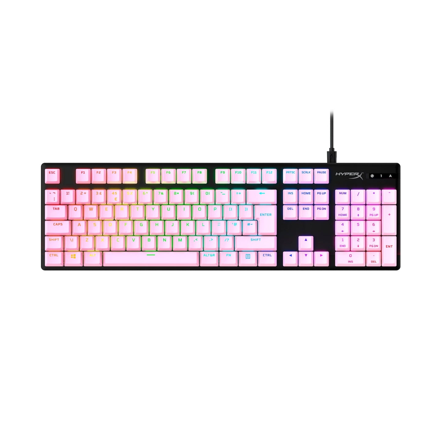 HyperX PBT Tastenkappen-Set – Komplettes Keycap-Kit mit Leuchteffekt