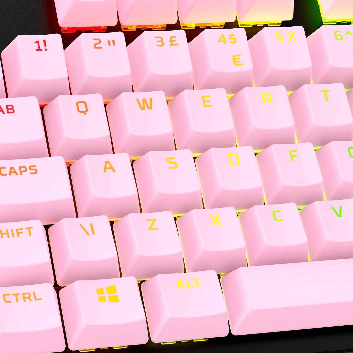 HyperX PBT Tastenkappen-Set – Komplettes Keycap-Kit mit Leuchteffekt