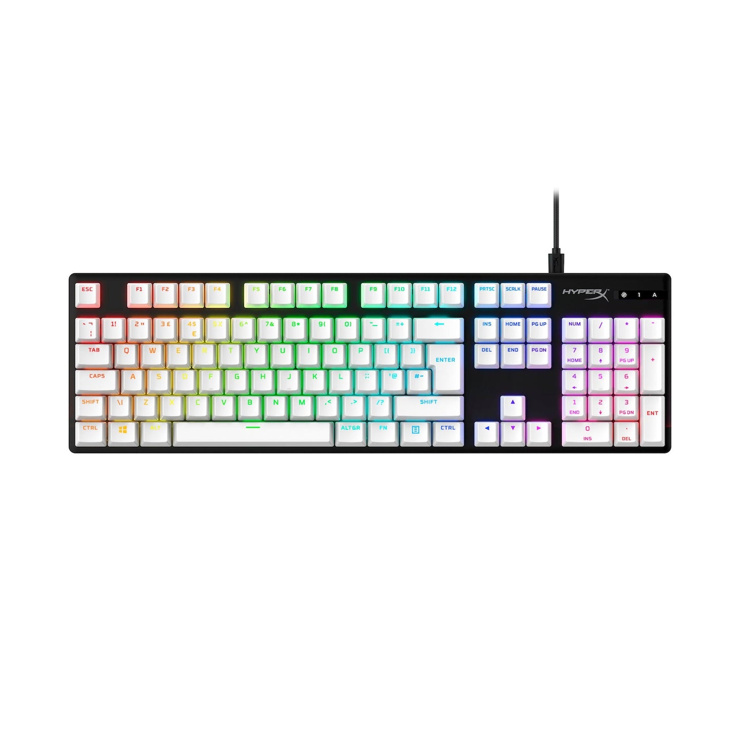 HyperX PBT Tastenkappen-Set – Komplettes Keycap-Kit mit Leuchteffekt