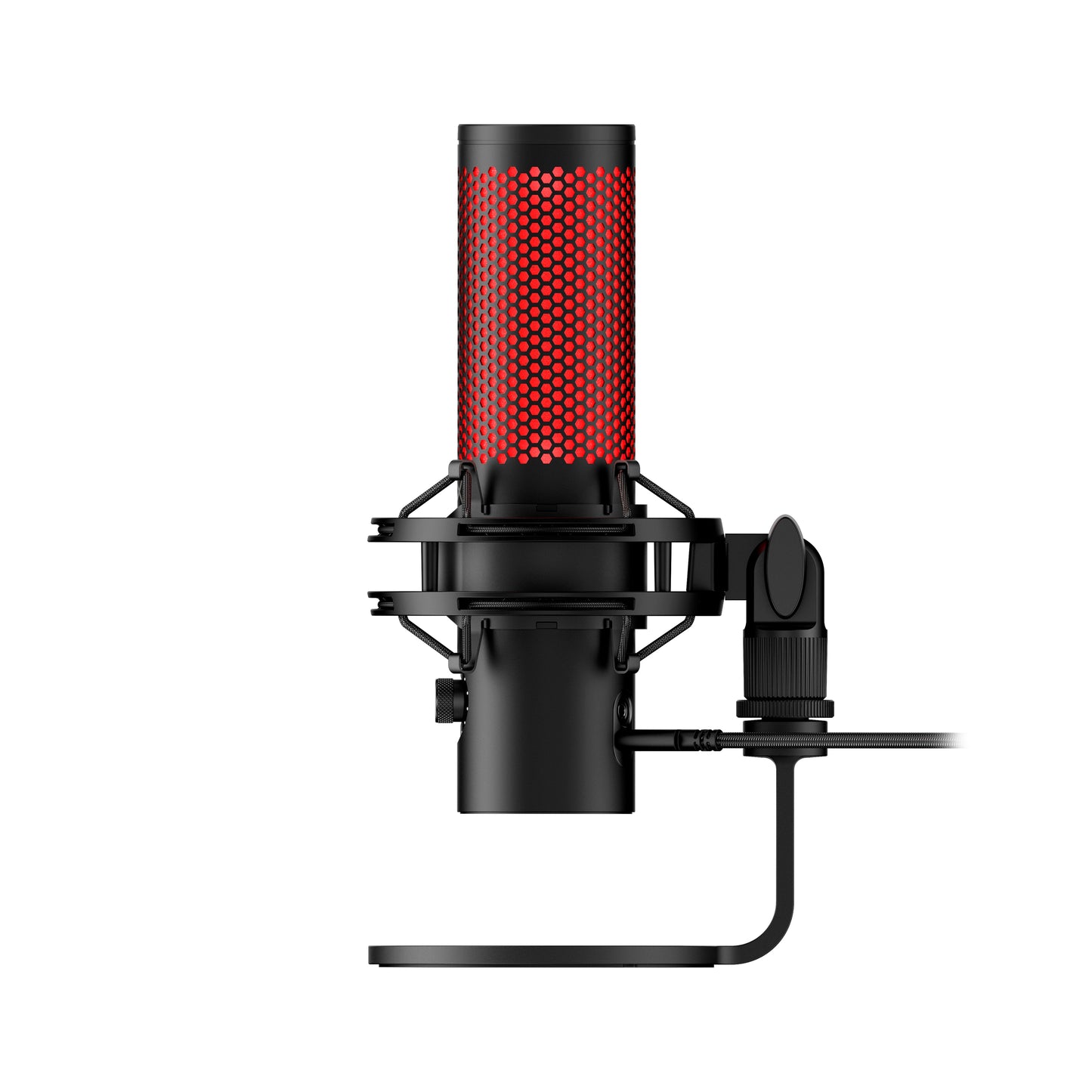 HyperX QuadCast II – USB-Premium-Mikrofon mit Aluminiumgehäuse und RGB-Beleuchtung