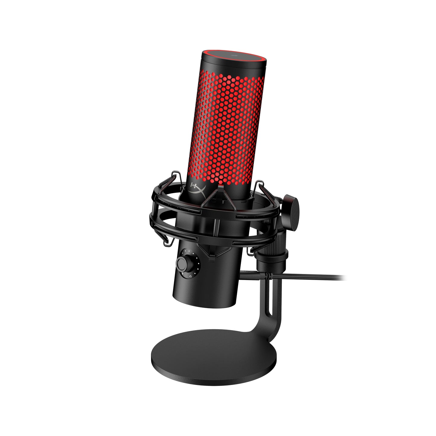 HyperX QuadCast II – USB-Premium-Mikrofon mit Aluminiumgehäuse und RGB-Beleuchtung