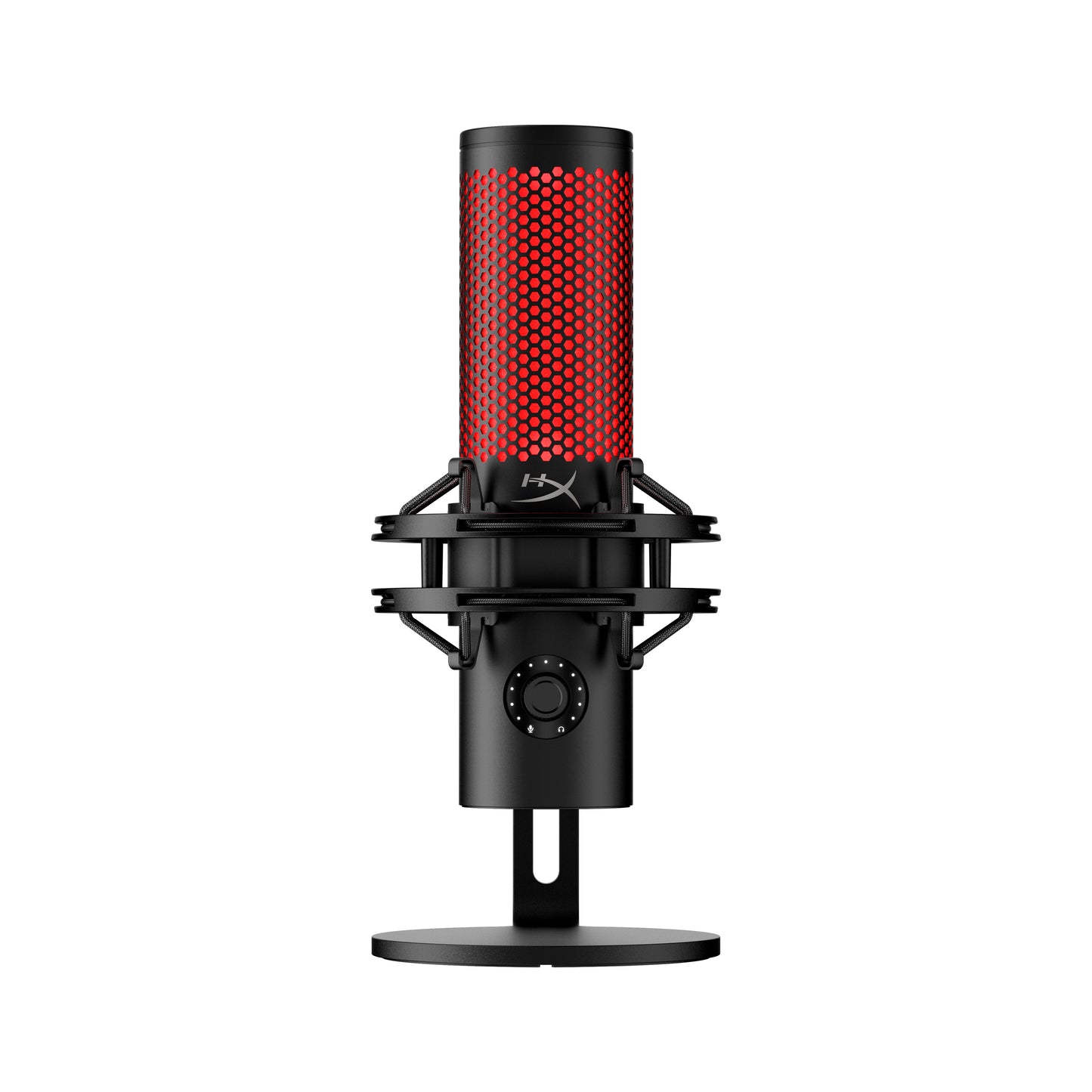 HyperX QuadCast II – USB-Premium-Mikrofon mit Aluminiumgehäuse und RGB-Beleuchtung